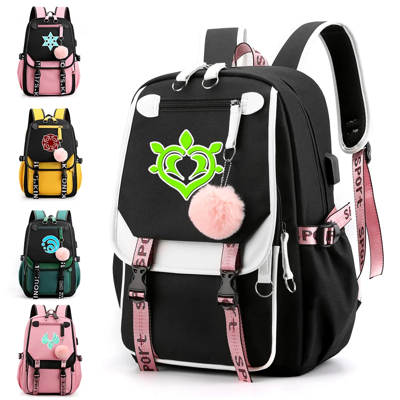 

Women girls School Backpacks Anti Theft USB Charge Backpack Waterproof Bagpack School Bags Teenage Travel Bag
