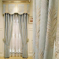 new chenille jacquard upscale living room bedroom atmosphere pastoral northern european curtains for living room bedroom