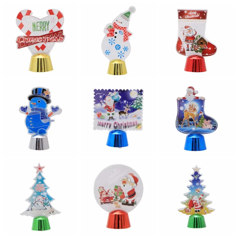 Светодиодный стол 3D лампа красочный Рождественский Ночной светильник украшения