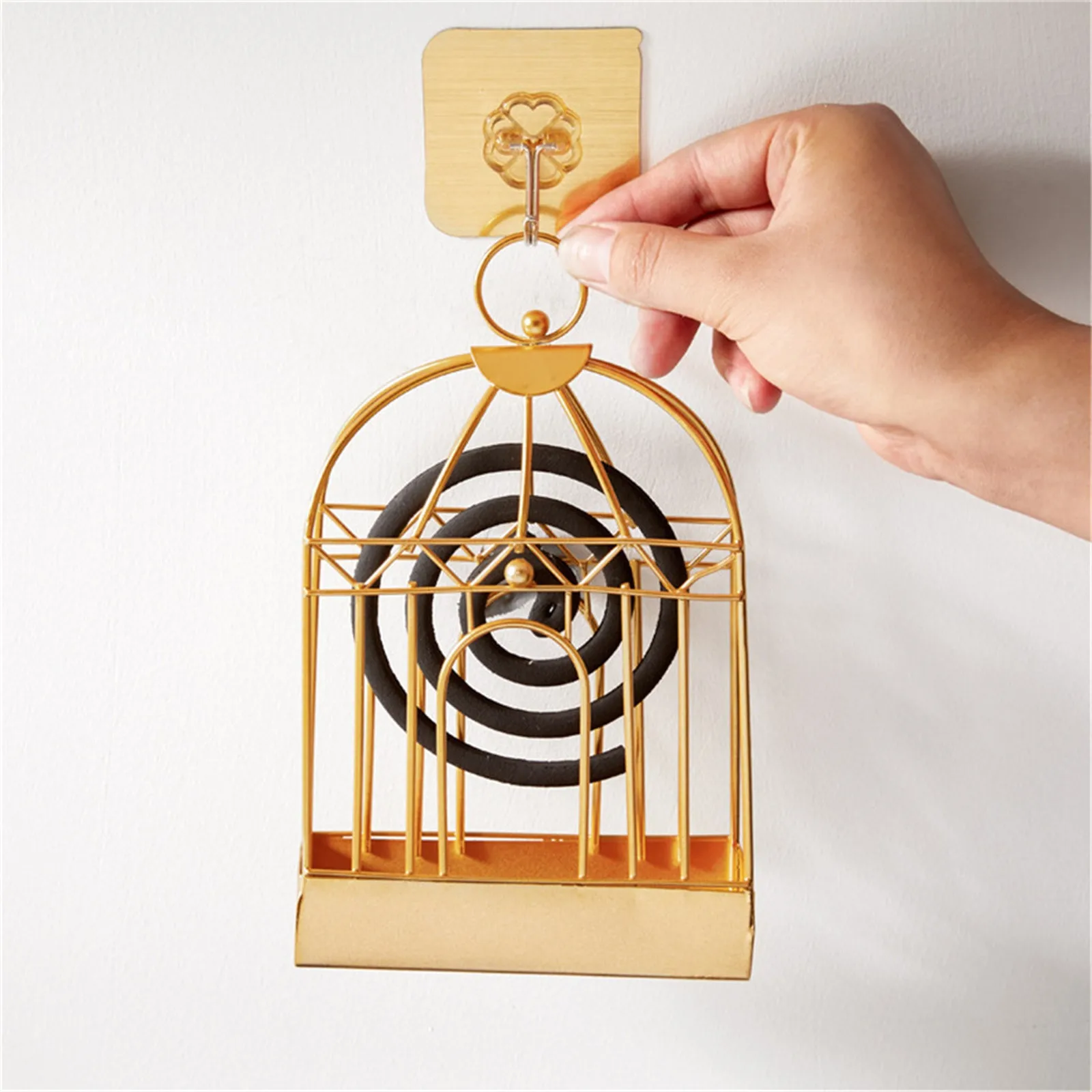 

Creative Mosquito Coil Holder Nordic Style Birdcage Shape Summer Day Iron Mosquito Repellent Incenses Rack Plate Home Decoration