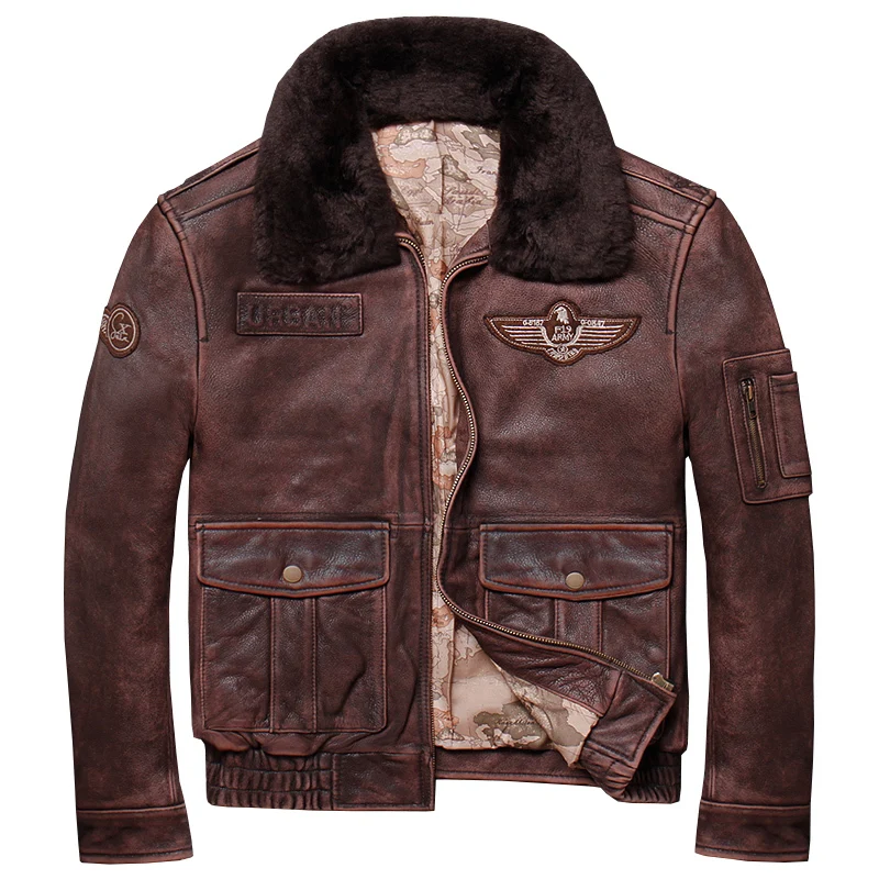 

New Leather 2020 Jacket Men Men's Genuine Biker genuine leather biker men sheepskin jacket European