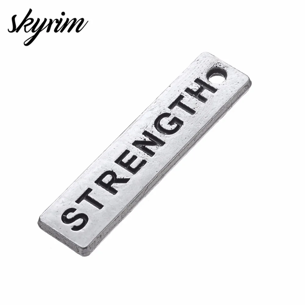 Skyrim 10 шт. спортивная серия сила сообщение тега подвески металлическая подвеска