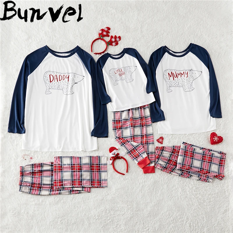 Фото Bunvel/рождественские пижамы для всей семьи комплект рождественской одежды костюм Bunvel/рождественские пижамы для всей семьи комплект рождественской одежды костюм