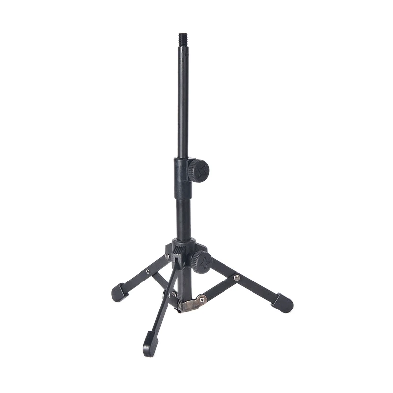 

Mini Tabletop Tripod Microphone Mic Stand Holder With Threaded For Meetings Lectures Speaking And Ect