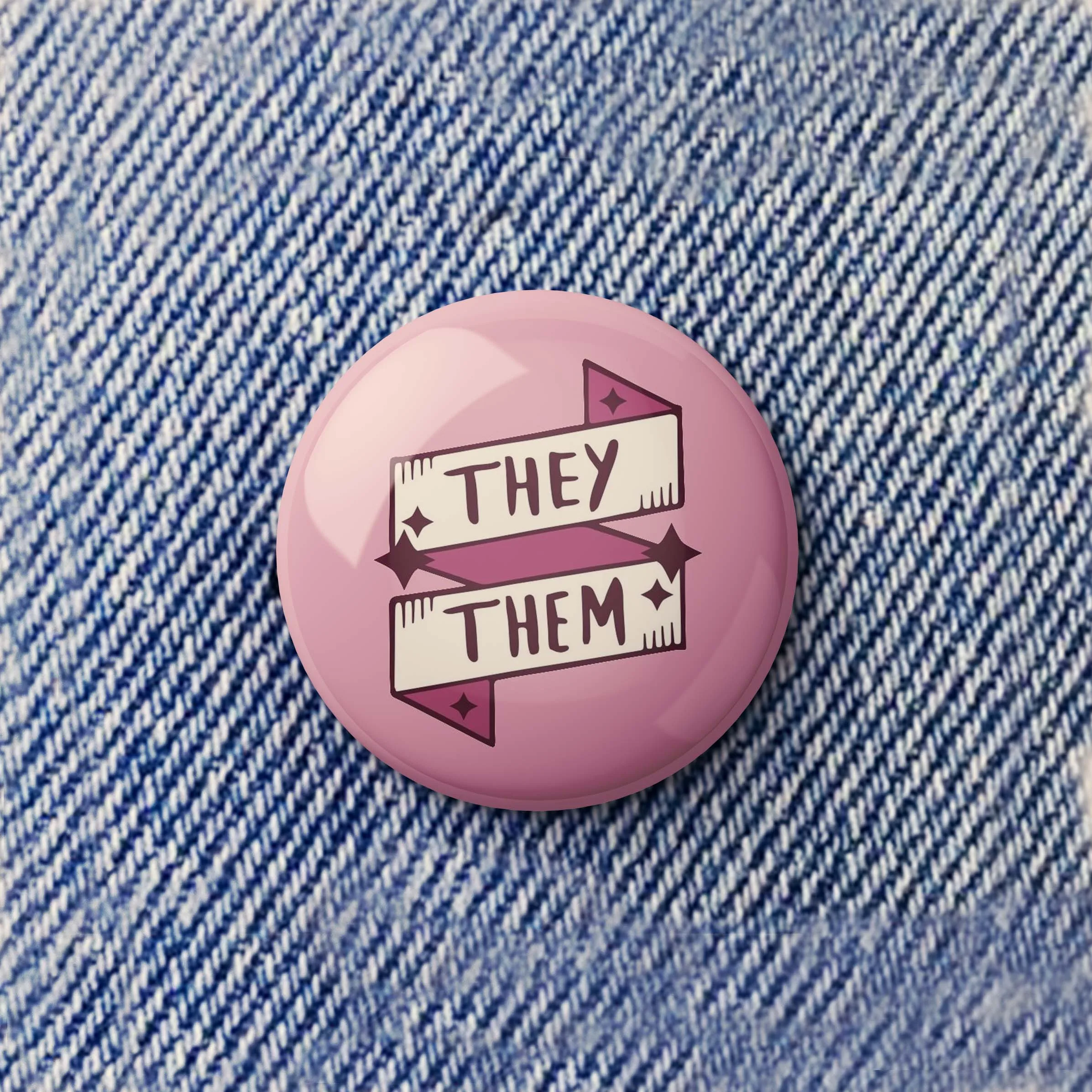 

They Them Nonbinary Soft Enamel Pin Decor Collar Lover Cartoon Women Hat Clothes Badge Gift Fashion Funny Metal Jewelry
