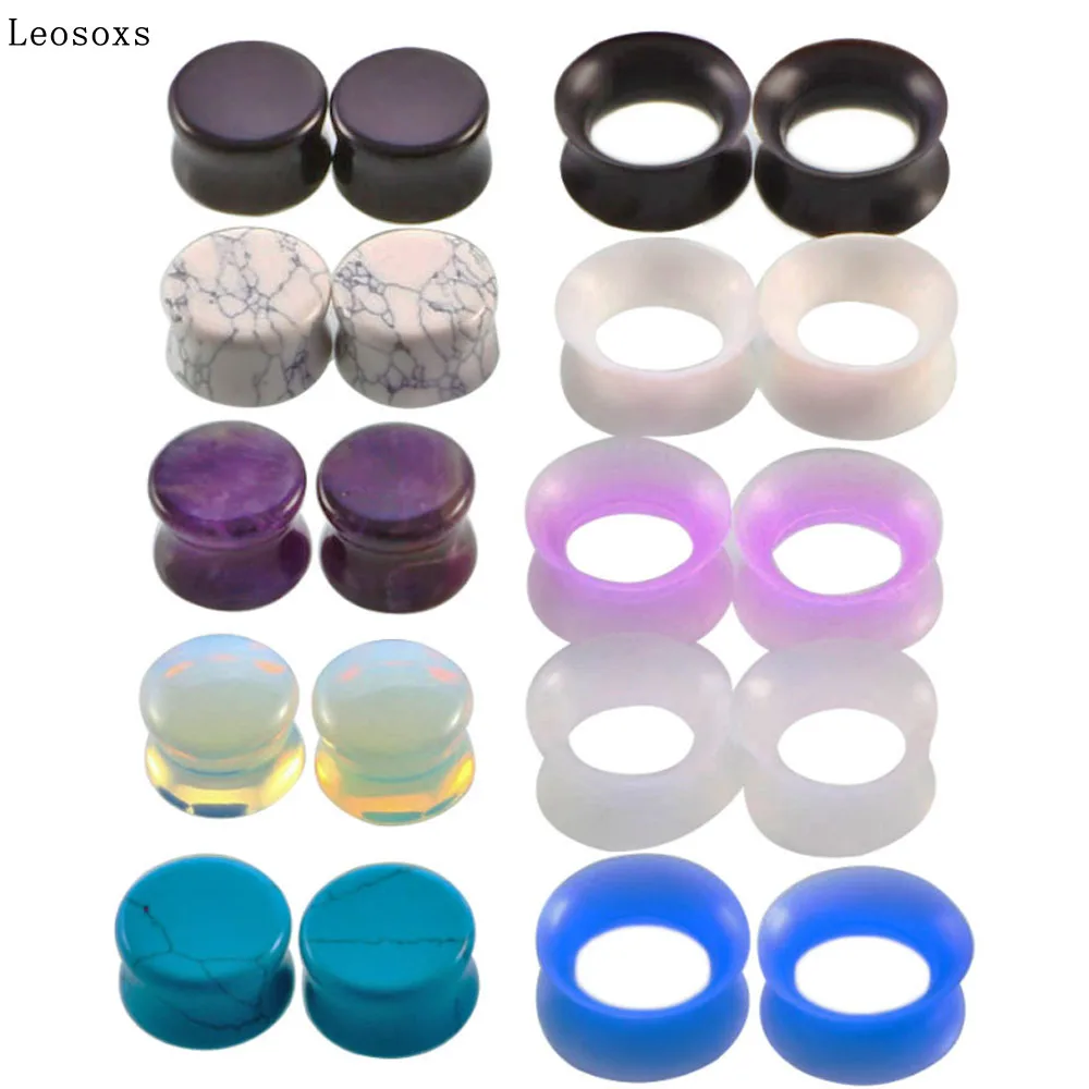 

Leosoxs Stone silicone auricle 20pcs/lot suit European and American jewelry
