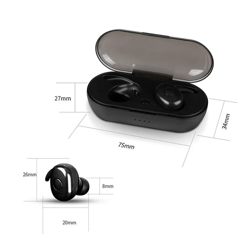 Новые наушники-вкладыши TWS с беспроводной bluetooth5.0 наушники зарядный чехол 6D Шум