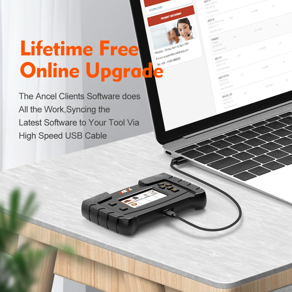 

OBD Tools ANCEL FX6000 OBD2 Scanner SRS DPF Oil Reset Full System Lifetime Free Upgrade Car Diagnostic Tool