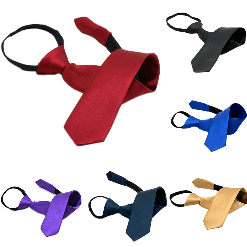 Мужской галстук на молнии ленивый модный однотонный 6 см галстуки деловой