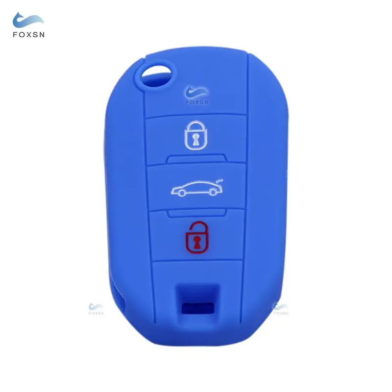 Для Peugeot 3008 208 308 508 408 2008 307 4008 силиконовый автомобильный чехол с 3 кнопками |