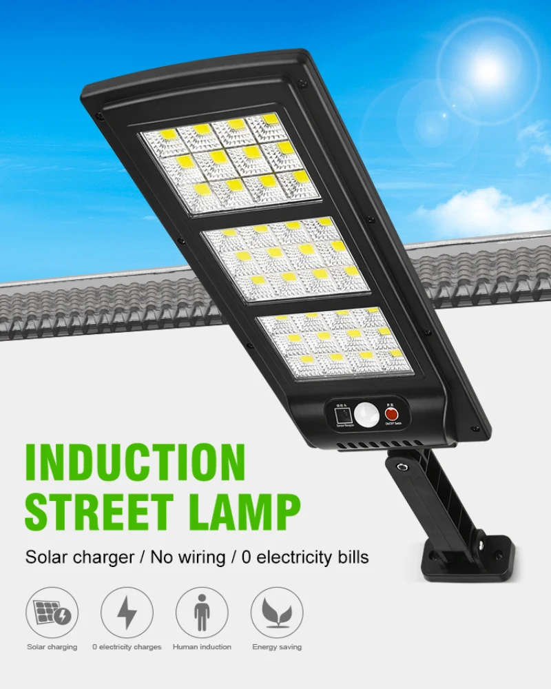 

Solar Street Lights Outdoor Solar Lamp With 3 Light Mode Waterproof Motion Sensor Security Lighting For Garden Patio Path Yard