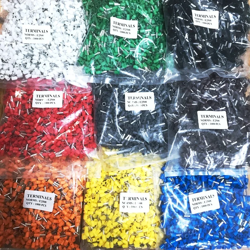 

VE Pre-insulated Tubular Terminal E0508 Needle Tubular Terminal European Copper Cold Pressed Terminal E7508