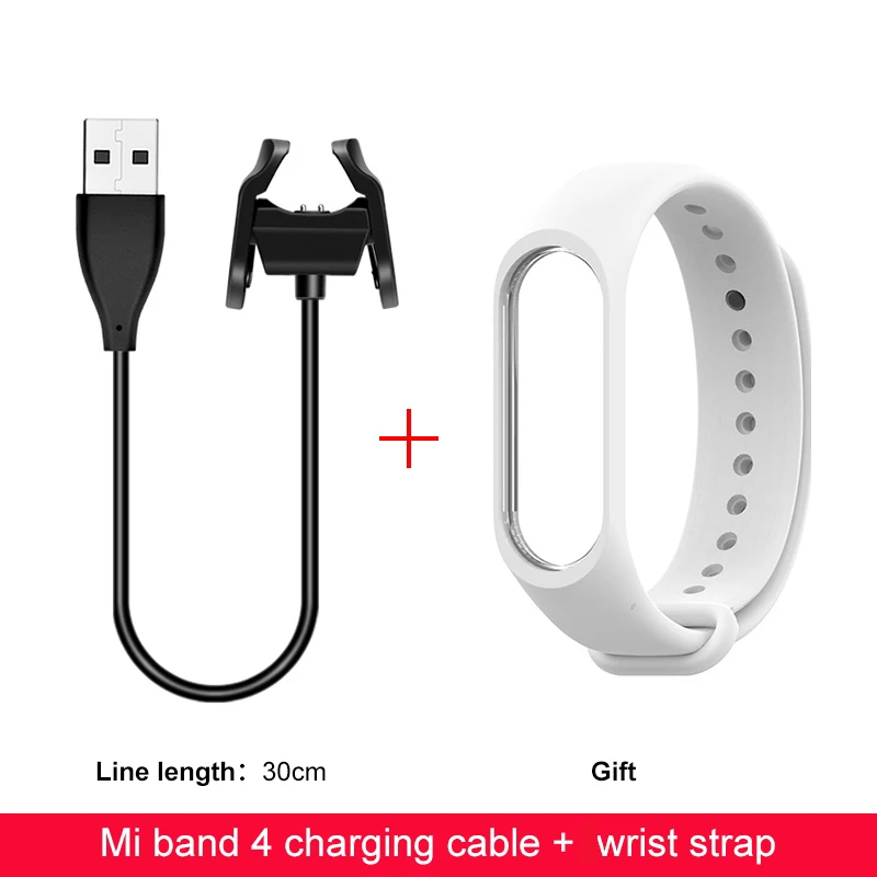 Черный IONCT USB зарядное устройство для Xiaomi mi Band 4 зарядное устройство Сменный адаптер кабель зажим аксессуары mi Band 4 зарядная кабельная линия зарядка - Цвет: Черный