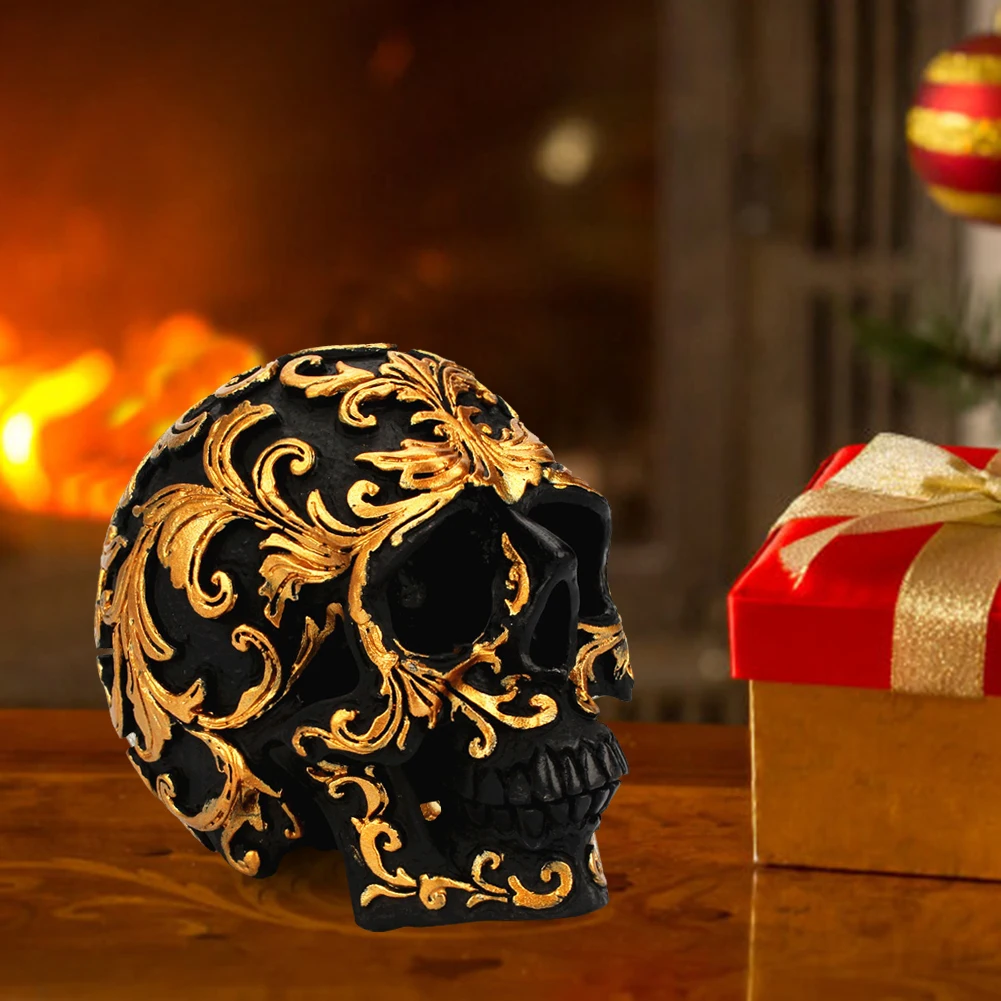 Ужасные смоляные призрачные скелеты Декоративная скульптура черепа Хэллоуин