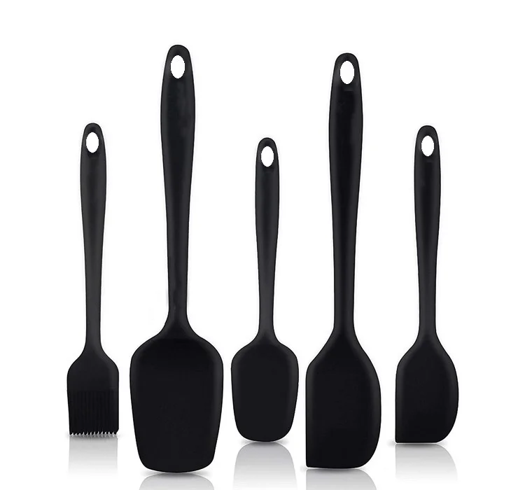 Черный/красный 5 шт силиконовый шпатель термостойкий набор антипригарных