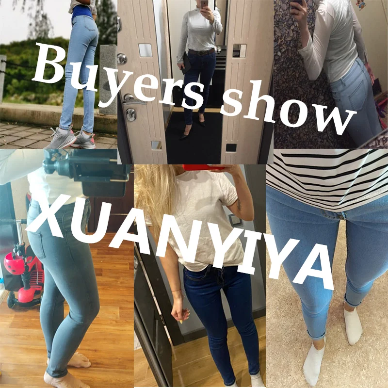 Джинсы женские с высокой талией Стрейч Карандаш обтягивающие до щиколотки брюки