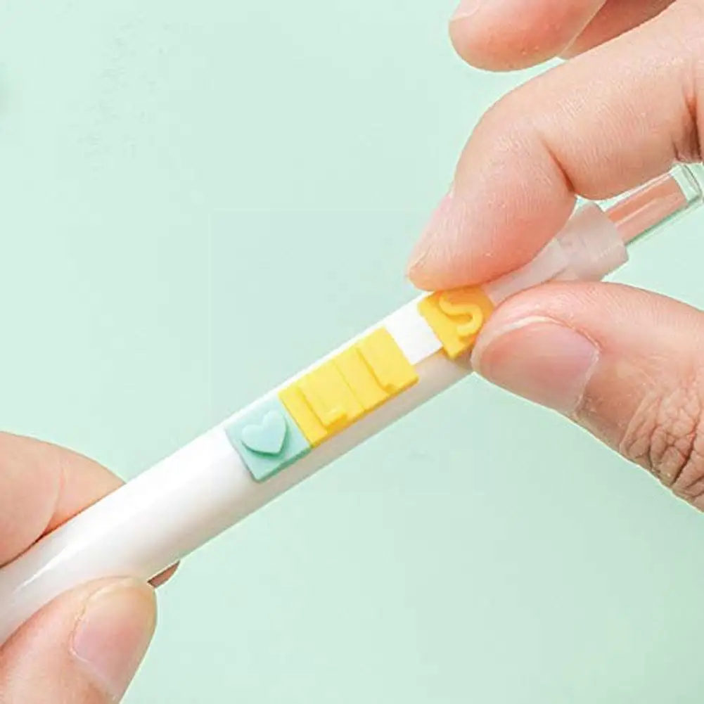 

0.5mm Black Gel Pen Creative Letter Stitching Design Pen Writing Supplies Gel Student Stationery Student Reduce Pressure Y1A6