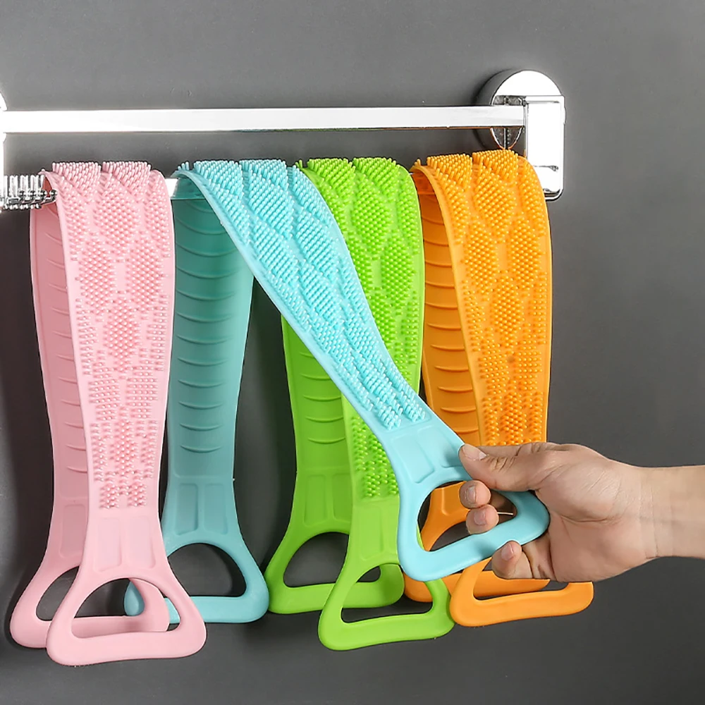 Силиконовая скрубберная мягкая отшелушивающая щетка для ванны пояс душа щетки