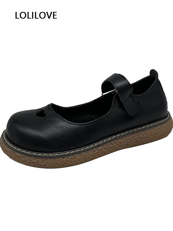 

2021 Women PU shoes lolita Cute shoes Japanese style Kawaii Harajuku JK Soft Sister Round Toe Platform Mary Jane Shoes