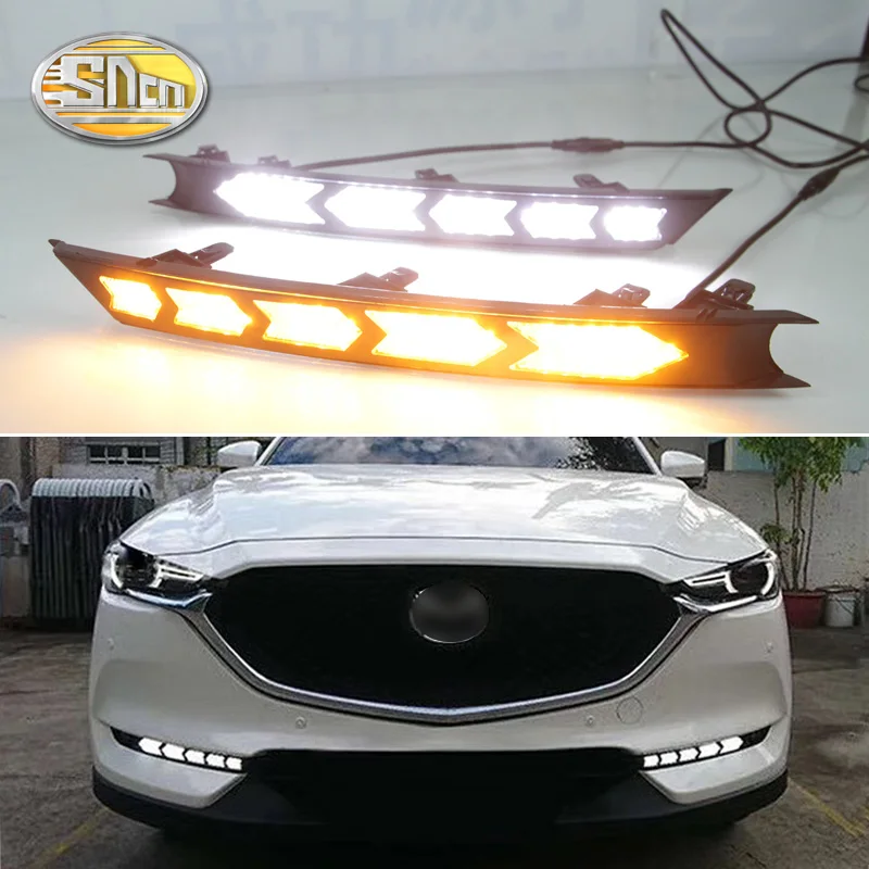 Для Mazda CX 5 CX5 2017 2020 динамического отложным воротником желтый сигнал Функция