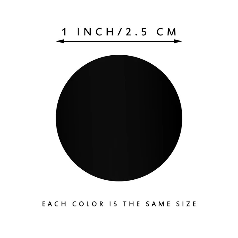 Chroma-etiquetas adhesivas de 1 pulgada para ni&ntilde;os, etiquetas adhesivas de colores, 500/rollo, para decoraci&oacute;n de juguetes, para profesores-1
