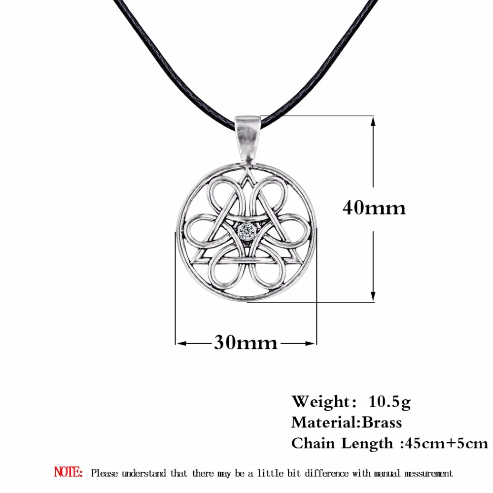 Чандлер подвеска в форме кленового листа ожерелье Ворон узел щит амулет колея