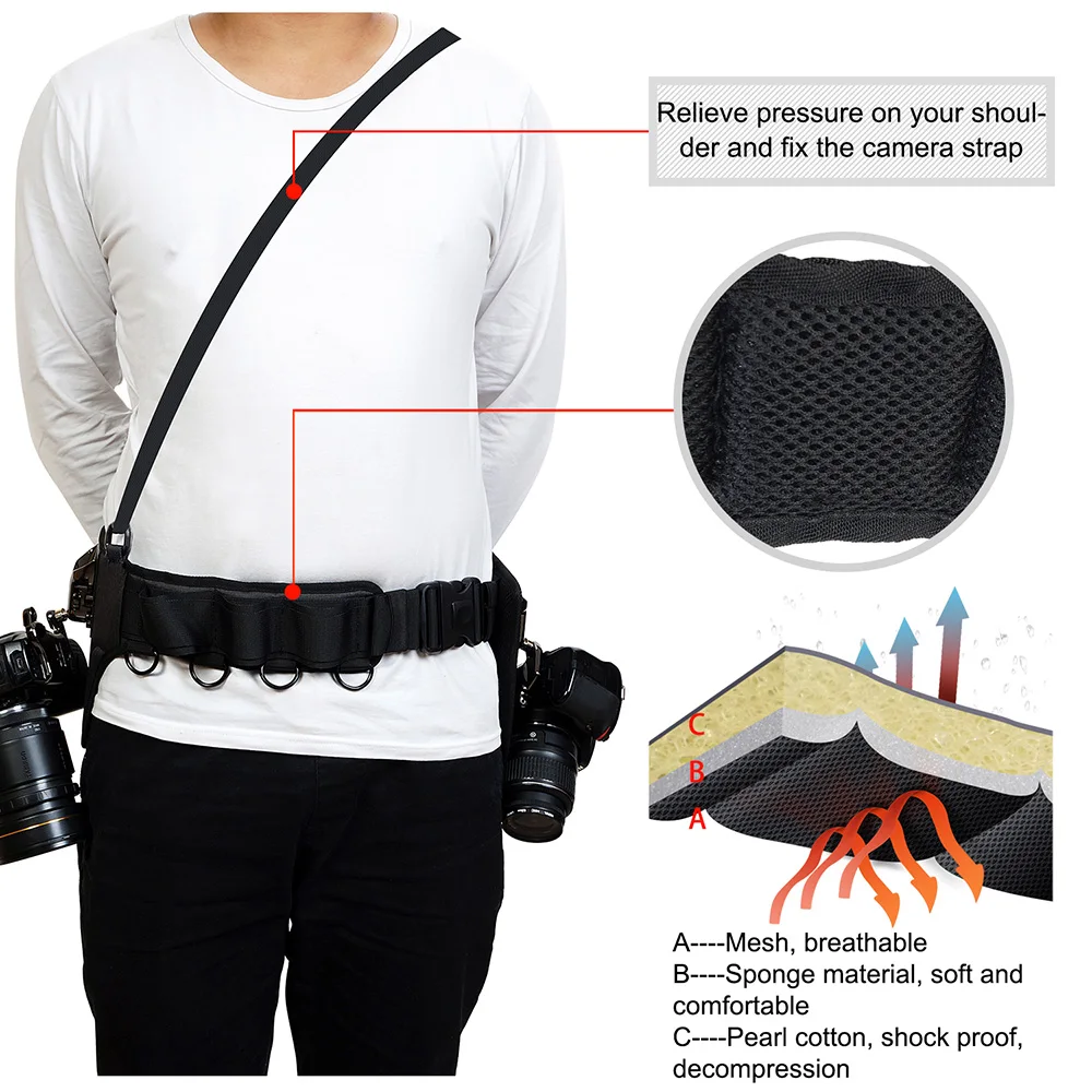 Поясной ремень CADeN с подвесным плечевым ремнем брезентовый пояс пряжкой для