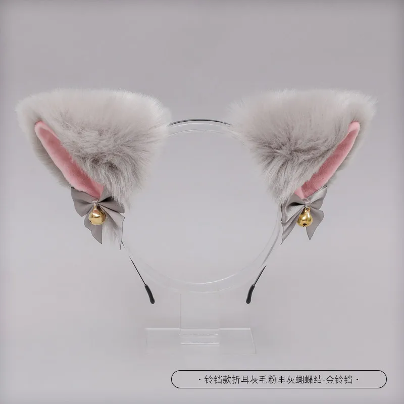 

1PCS Japanese Cute Lovely Plush Bell Bow Lolita Headdress Fox Ear Accessories Cat Ear Hair Band Hair Accessories