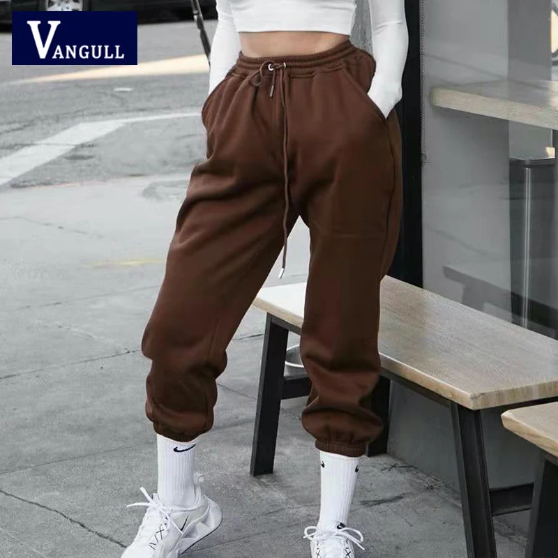 

Vangull Solid High Waist Harem Sports Pants Women Spring Autumn New Loose Casual Jogger Pant Streetwear Female Fashion Trousers