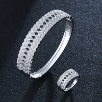 hibride trendy saudi arabia bangle ring set jewelry sets for women wedding engagement brincos para as mulheres n 1859