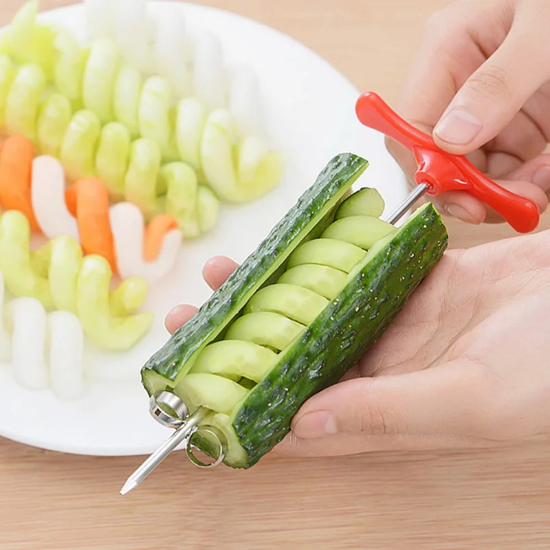 Hot Sale Vegetables Spiral Knife Slicer Rotating Machine Manual Magic Roller Radish Potato Carrot Cucumber Cutter | Дом и сад