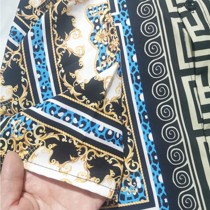 Комплект гавайской рубашки мужской из 2 предметов Модный комплект с принтом