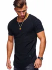 Модная летняя Мужская хлопковая футболка для маленьких мальчиков, повседневный спортивный костюм с короткими рукавами с О-образным вырезом футболка черного и белого цвета больших размеров, M-XXXL верхняя одежда с О-образным вырезом Футболка Sli