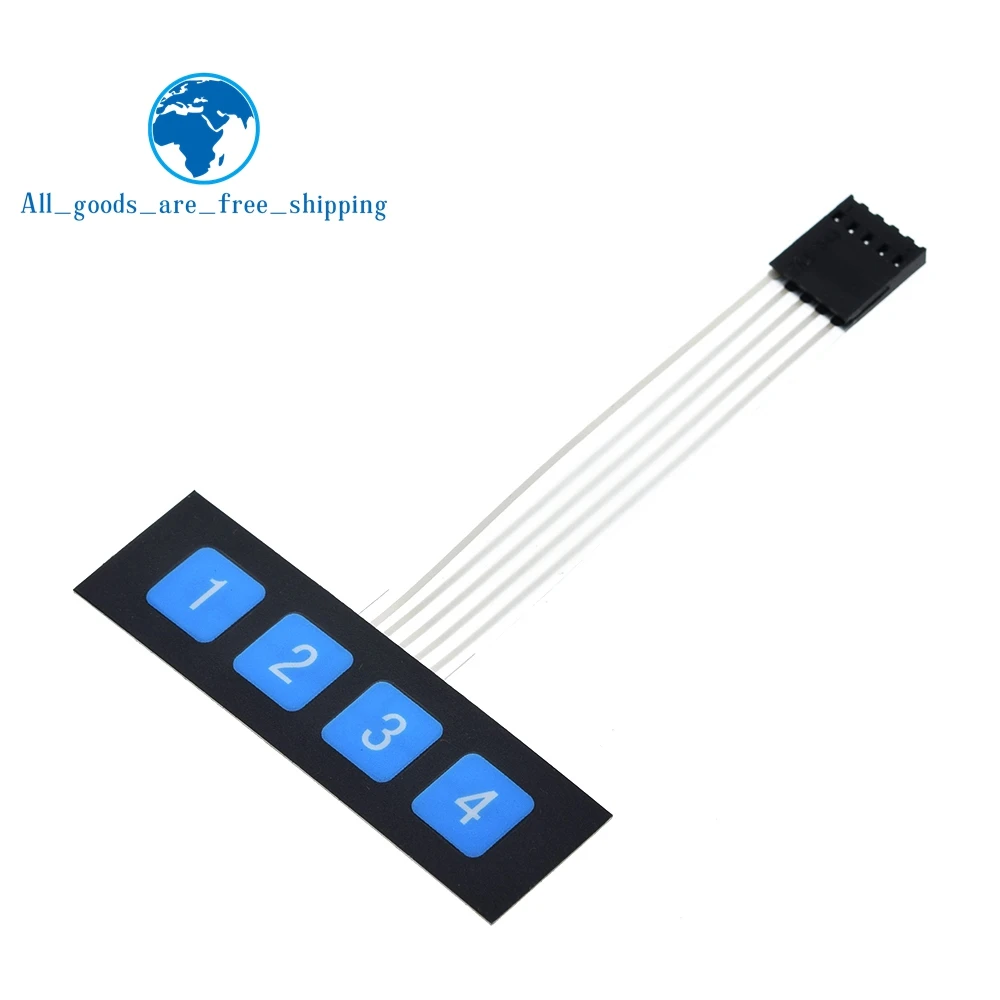 TZT 1x4 4-кнопочный матричный мембранный переключатель клавиатуры панель управления клавиатурой SCM Расширенная клавиатура Сверхтонкий контроллер для Arduino