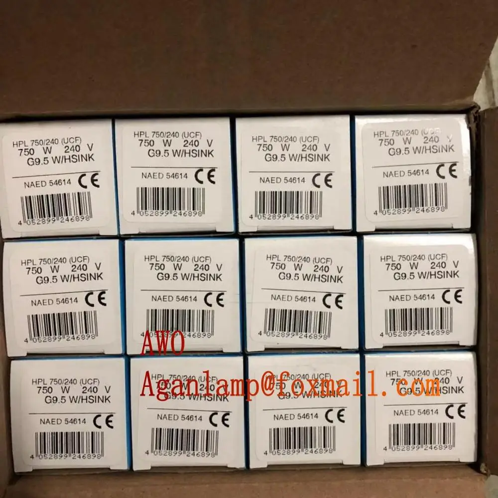 Оптовая продажа 12 шт/L0T для OSRAM HPL 575 W/750 W 240V G9.5 галогенная фотооптическая