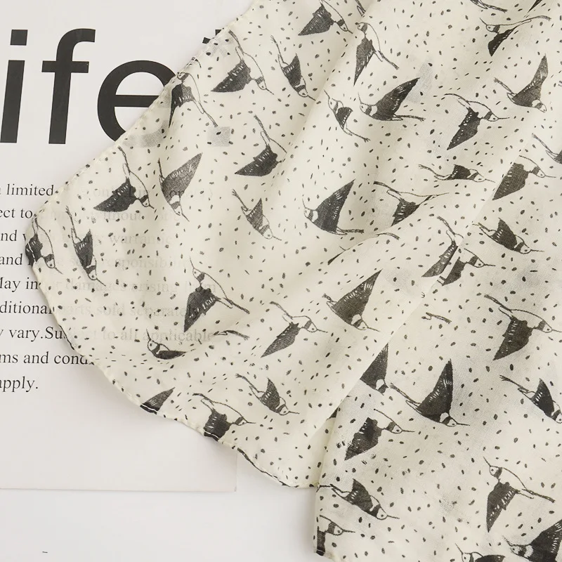 Japanese Point Flying Swallow Printed Cotton and Linen Scarf Travel Sunscreen Shawl Korean Edition Fashion SilK |
