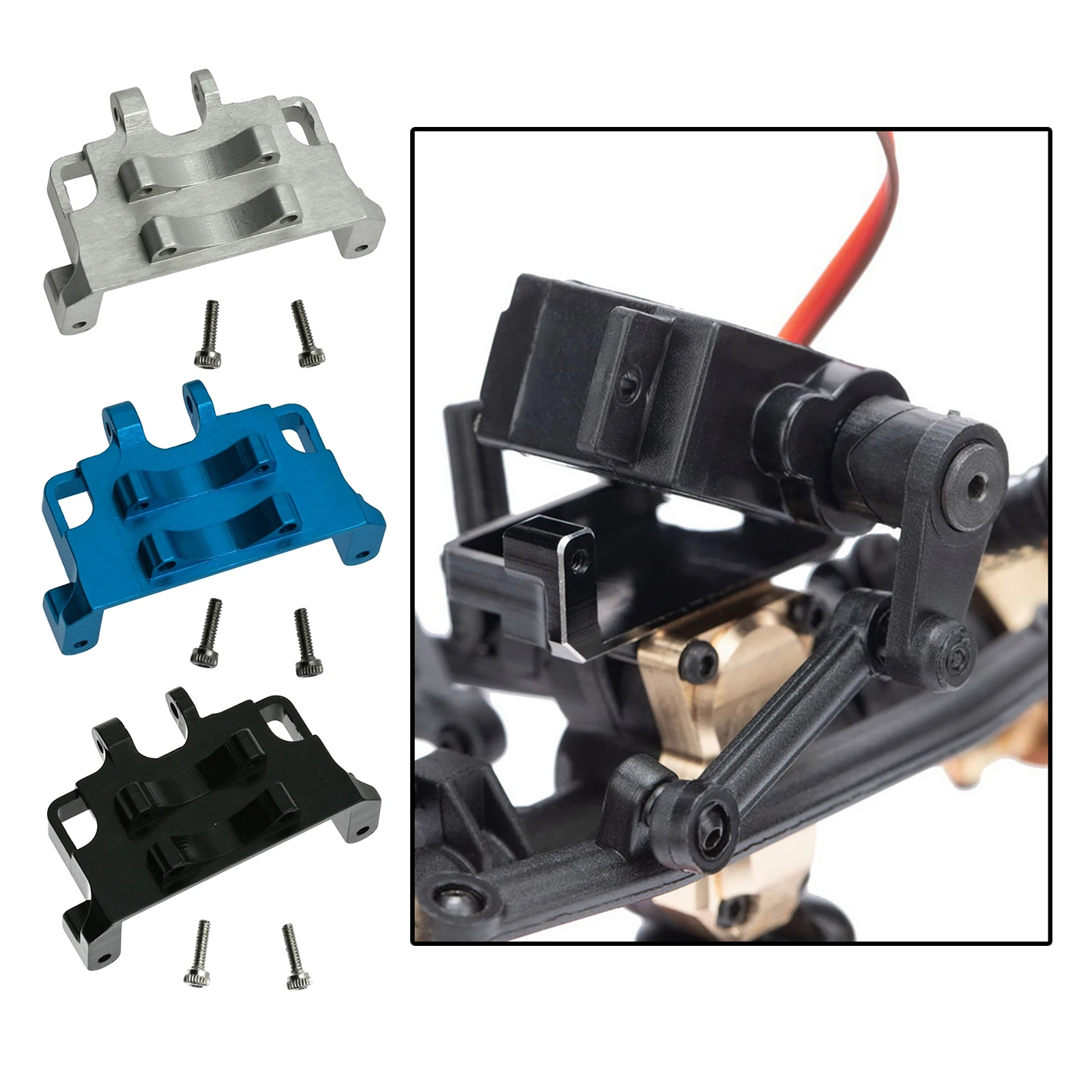 

1/24 Metal Upgrade Steering Servo Fixed Mount Bracket Compatible with Axial SCX24 AXI90081 AXI00002 RC Car Truck