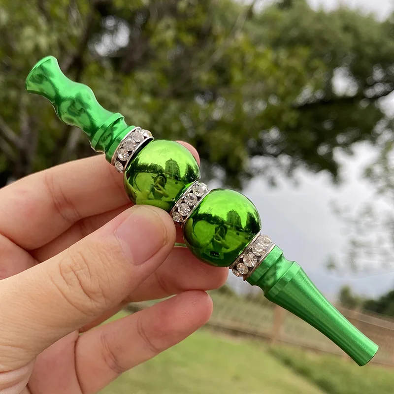 Наконечники для кальяна из сплава с 2 акриловыми бусинами инкрустированные