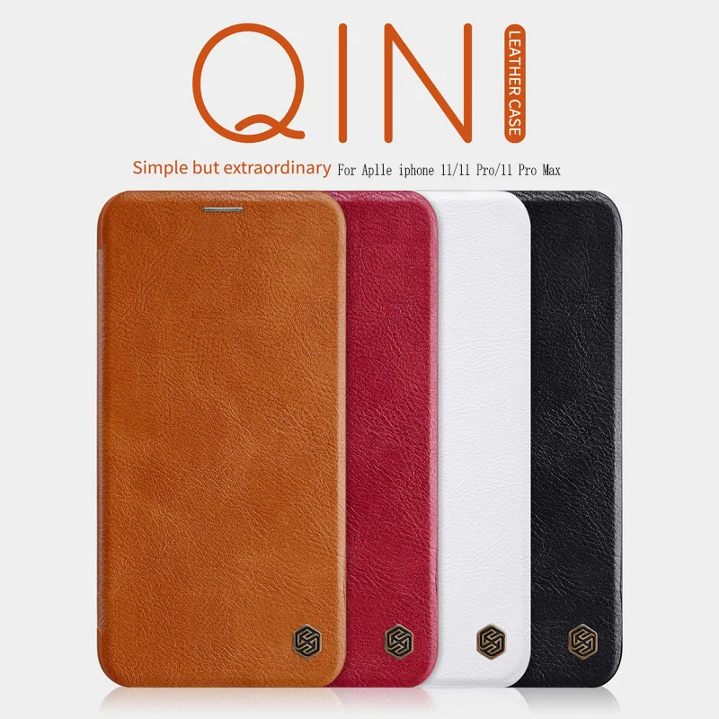 чехол на айфон 11 iphone NILLKIN винтажный Qin smart wake up флип кейс кошелек Флип кожаный