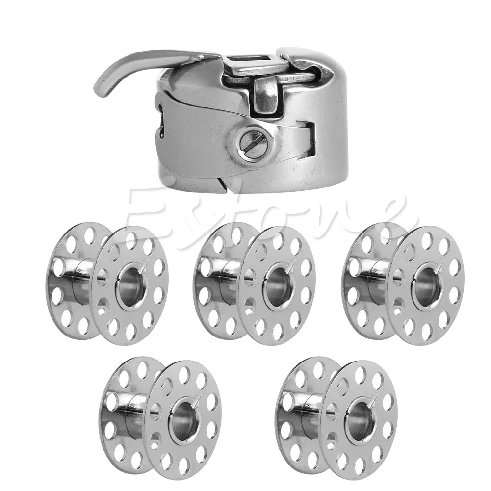 

5 Bobbin+1 Bobbin Case Set Sewing Machine New 34YF