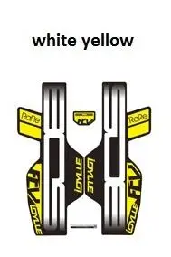 white yellow BOS IDYLLE flv передняя вилка наклейка для MTB горный велосипед велосипедные наклейки - Цвет: white yellow