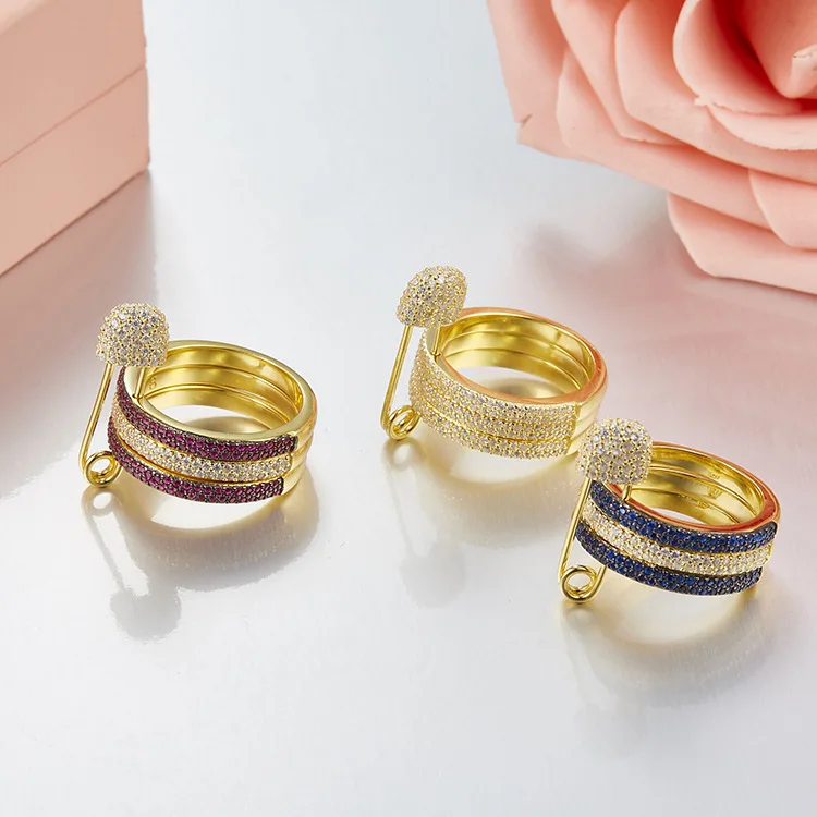 Монако ювелирные изделия Мода циркония pin Кольца для женщин популярные брендовые