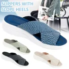 Женские Эластичные ортопедические сандалии-слайды, повседневные пляжные сандалии-слипоны, удобная и поддерживающая обувь для женщин