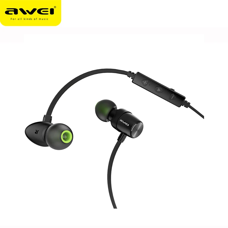 Awei WT30 беспроводные bluetooth наушники Магнитная гарнитура Датчик Холла стерео в ухо