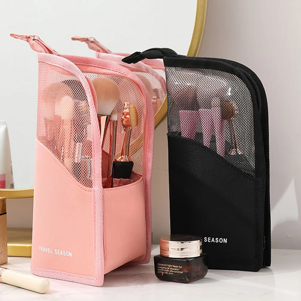 Cosmetics vertical makeup brush bag pencil case storage tube mask lipstick eyebrow portable | Дом и сад
