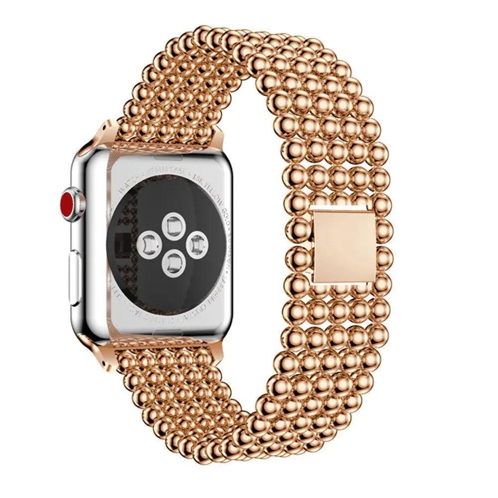Ремешок из нержавеющей стали для часов Apple Watch, 42 мм, 38 мм, 40 мм, 44 мм, серия 5, 4, ремешок Correa iWatch, ремешок 3, 2, 1, женский браслет pulseira