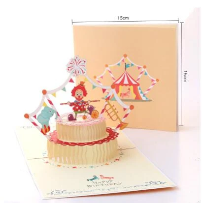 3D открытки рождественский подарок открытка с наклейками-конвертами Детские