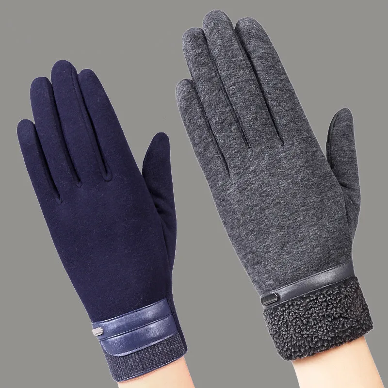 Роскошные кожаные мото Guantes PU лоскутные толстые перчатки мужские зимние перчатки мужские мотоциклетные теплые перчатки противоскользящие