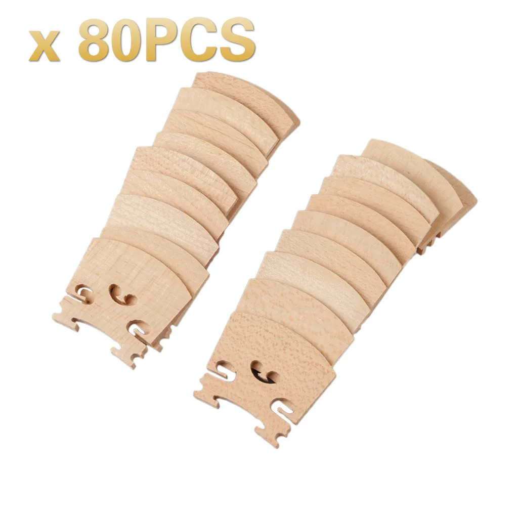 

New Set 80PCS 4/4 Violin Bridge For 4/4 Violin Maple Wood Violin Bridge Musical Instrument Accessories