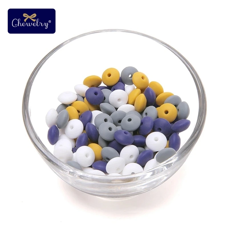 40PC Navy-Mustard Перламутровый силиконовый Прорезыватель 10 мм 20 шт Силиконовые Бусины DIY Бусины Пищевой класс силиконовые счеты бусины зубные кольца для детей ожерелье Успокаивающая игрушка - Цвет: 40PC Navy-Mustard
